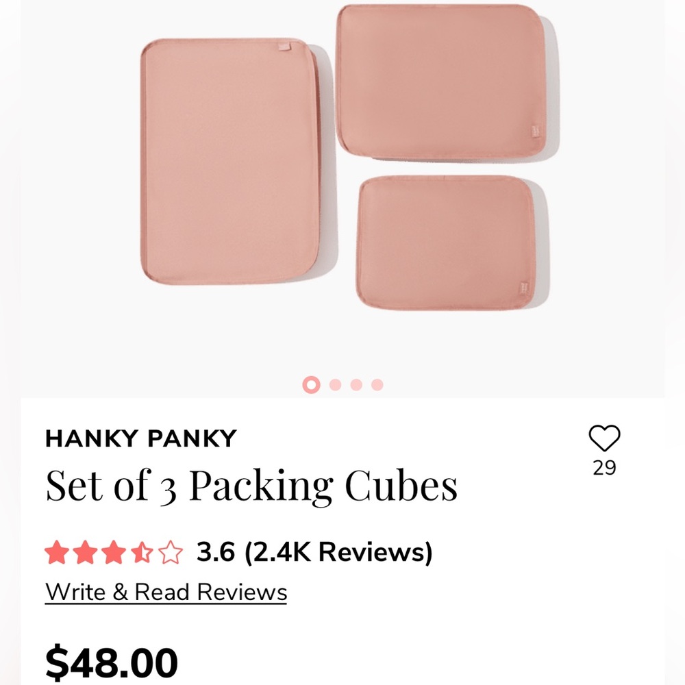 🍒4/$25🍒 Hanky Panky Packing Cubes